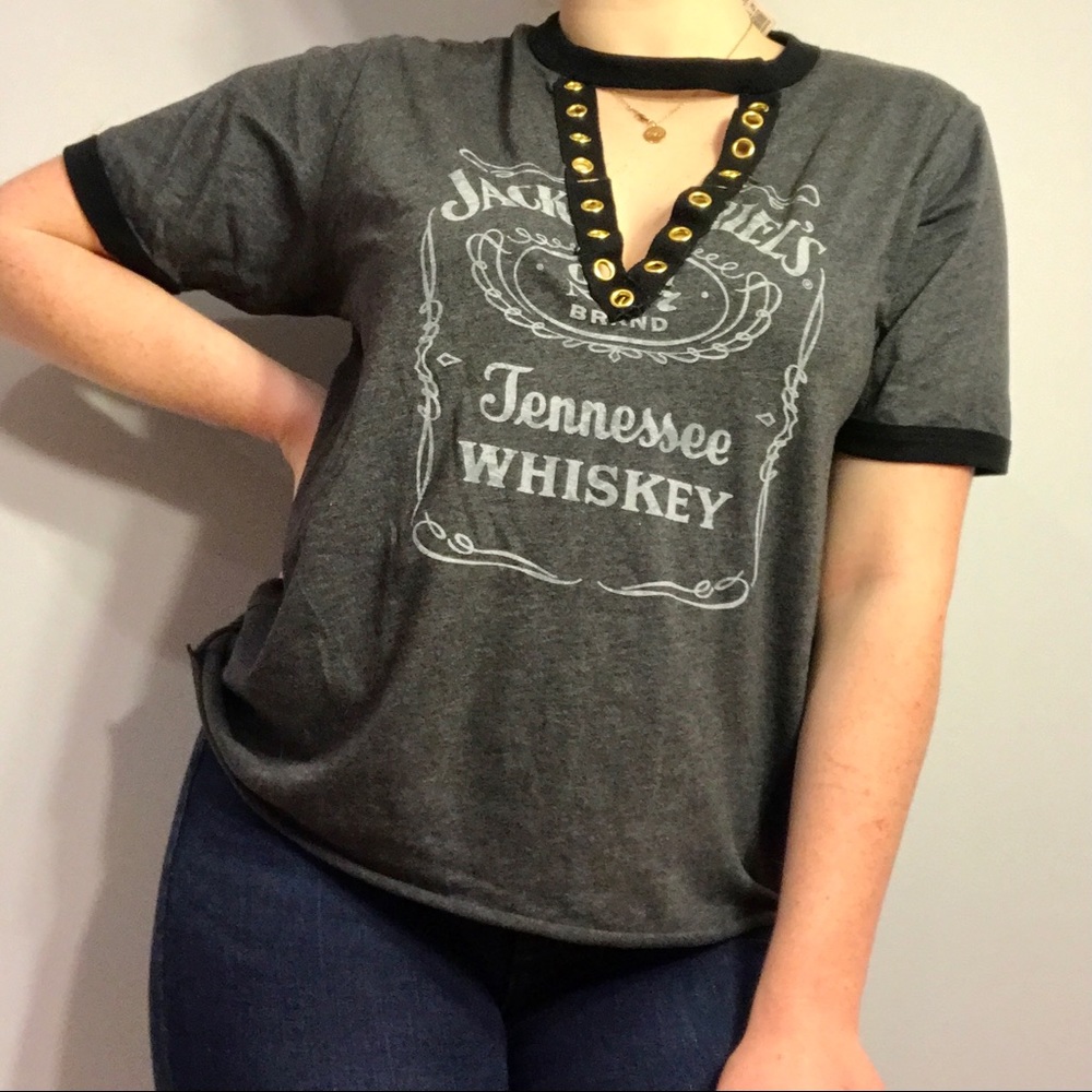 Jack Daniels Lace Up T Shirt